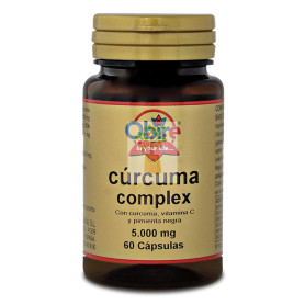 CURCUMA 5000Mg. (95%) + VIT C + PIMIENTA 60 CAPSULAS OBIRE