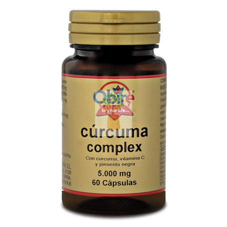 CURCUMA 5000Mg. (95%) + VIT C + PIMIENTA 60 CAPSULAS OBIRE