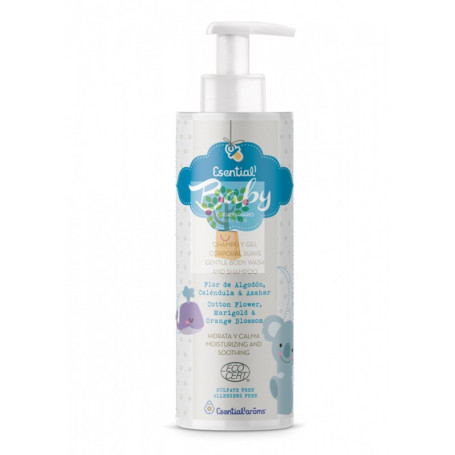 CHAMPU Y GEL CORPORAL SUAVE BEBE 300Ml. ESENTIAL AROMS