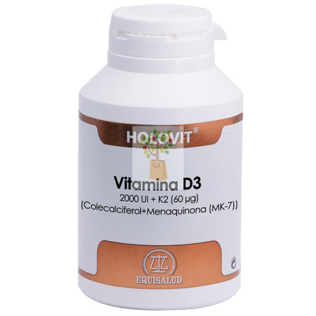 HOLOVIT VITAMINA D3 2000UI + K2  180 CAPSULAS EQUISALUD