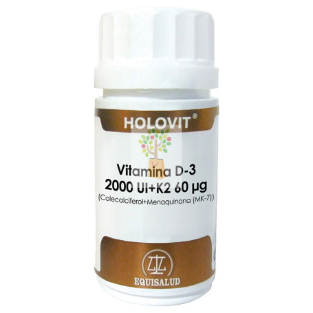 HOLOVIT VITAMINA D3 2000UI + K2 50 CAPSULAS EQUISALUD
