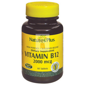 VITAMINA B12 2000Mcg. 60 COMPRIMIDOS. NATURE´S PLUS