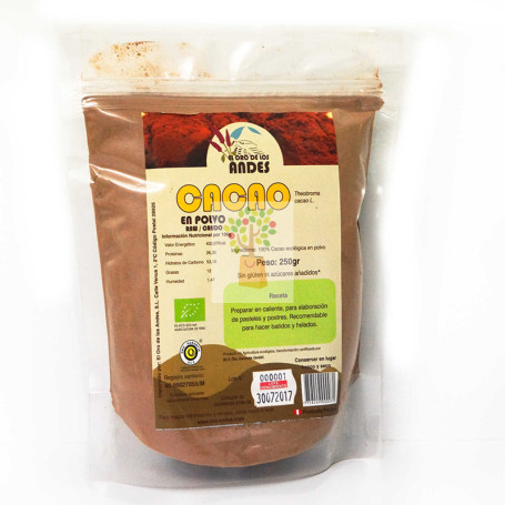 CACAO EN POLVO 250Gr. ORO DE LOS ANDES