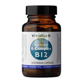 HIGH TWELVE VITAMIN B12 CON B-COMPLEX 30 CAPSULAS VIRIDIAN