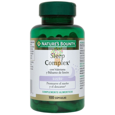 SLEEP COMPLEX CON VALERIANA Y BALSAMO DE LIMON 100 CAPSULAS NATURES BOUNTY
