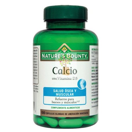 CALCIO CON VITAMINA D3 60 CAPSULAS NATURES BOUNTY