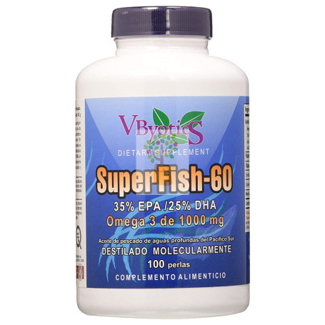 SUPER FISH 60 OMEGA-3 100 PERLAS VBYOTICS