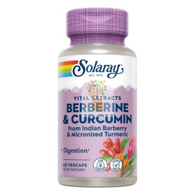 BERBERINE & CURCUMIN 600Mg. 60 CAPSULAS VEGETALES SOLARAY