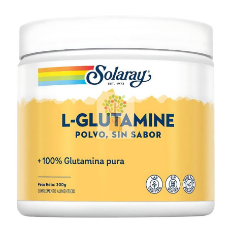 L-GLUTAMINE POLVO 300Gr. SABOR NEUTRO SOLARAY