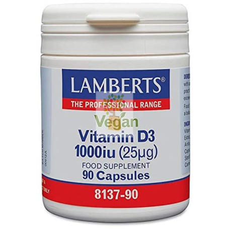 VITAMINA D3 VEGAN 90 CAPSULAS LAMBERTS