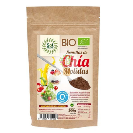 SEMILLAS DE CHIA MOLIDAS 200Gr. SOL NATURAL