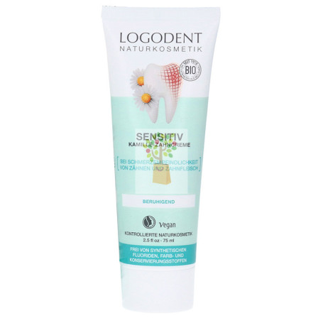 DENTIFRICO DIENTES SENSIBLES HAMAMELIS & CAMOMILA BIO 75Ml. LOGONA