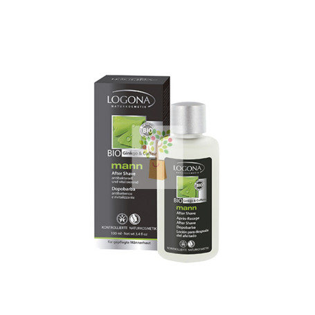 LOCION AFTER SHAVE MANN GINKGO & CAFEINA BIO 100Ml. LOGONA