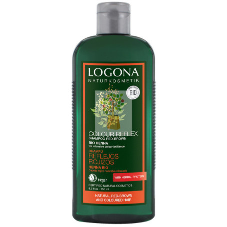 CHAMPU REFLEJOS ROJIZOS HENNA BIO 250Ml. LOGONA