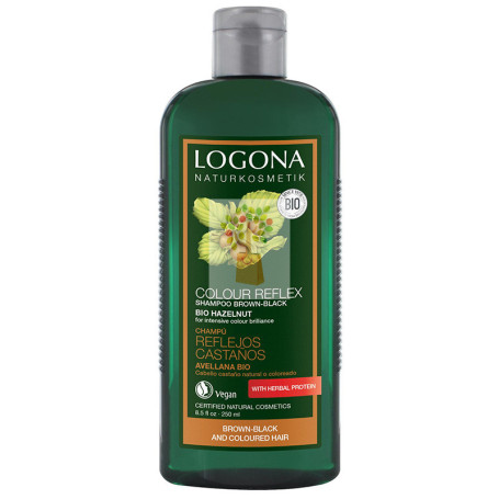 CHAMPU REFLEJOS CASTAÑOS AVELLANA BIO 250Ml. LOGONA