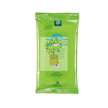 TOALLITA HUMEDAS DE ALOE VERA Y MANZANILLA 20Uds. GRISI