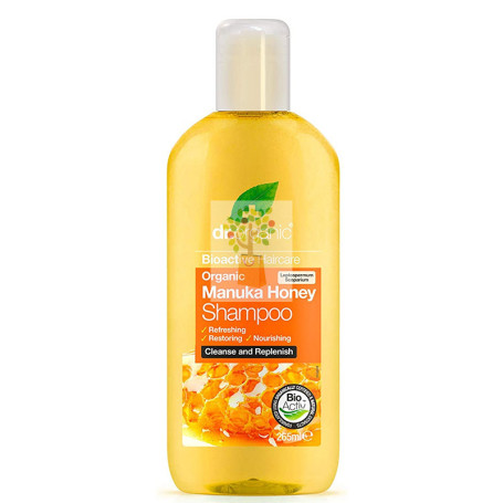 CHAMPU DE MIEL DE MANUKA 265Ml. DR. ORGANIC