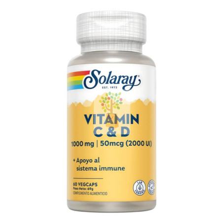 VITAMINA C+D 60 CAPSULAS SOLARAY