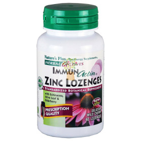 IMMUNACTIN ZINC LOZENGES 60 COMPRIMIDOS NATURE´S PLUS