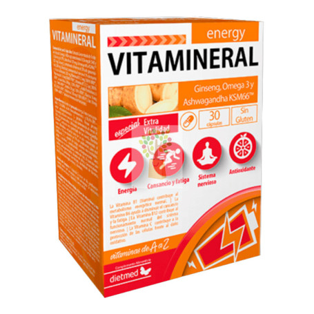 VITAMINERAL ENERGY 30 CAPSULAS DIETMED