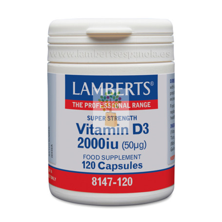 VITAMINA D 2000UI 50µg. 120 CAPSULAS LAMBERTS