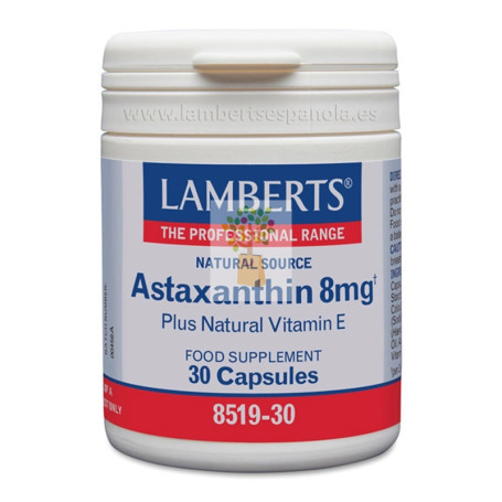 ASTAXANTINA CON VITAMINA E 30 CAPSULAS LAMBERTS