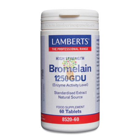 BROMELINA 1250GDU 60 TABLETAS LAMBERTS