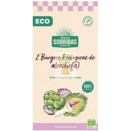HAMBURGUESA DE ALCACHOFA 160G OBRADOR SORRIBAS