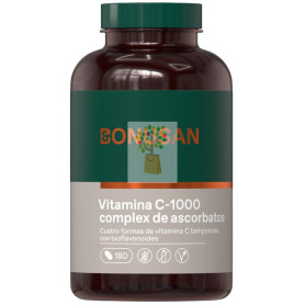 VITAMINA C-1000 COMPLEX DE ASCORBATOS 180 COMPRIMIDOS BONUSAN