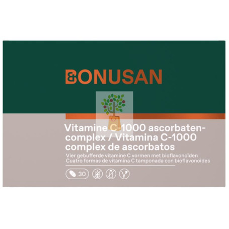 VITAMINA C-1000 COMPLEX DE ASCORBATOS 30 COMPRIMIDOS BONUSAN