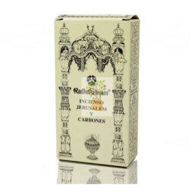 INCIENSO JERUSALEM Y CARBONES 100Gr RADHE SHYAM