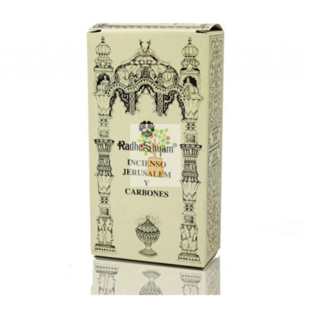 INCIENSO JERUSALEM Y CARBONES 100Gr RADHE SHYAM