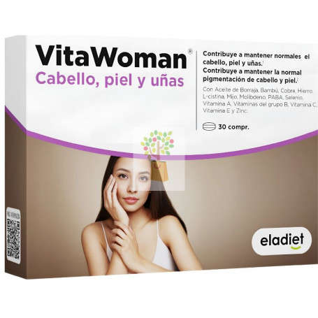 VITAWOMAN CABELLO, PIEL, UÑAS 30 COMPRIMIDOS ELADIET