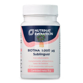 BIOTINA 1.000µg SUBLINGUAL 30 COMPRIMIDOS NUTRINAT EVOLUTION