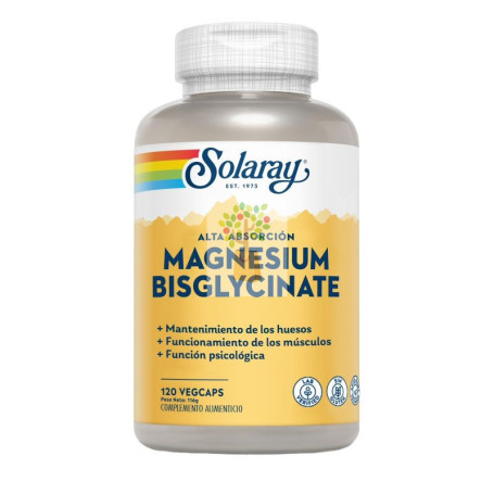 MAGNESIO BISGLYCINATE 120 CAPSULAS SOLARAY