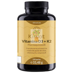 VITAMINA D3 + K2  120PERLAS  KIROOT