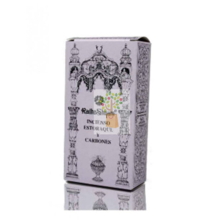 INCIENSO ESTORAQUE Y CARBONES 100Gr RADHE SHYAM