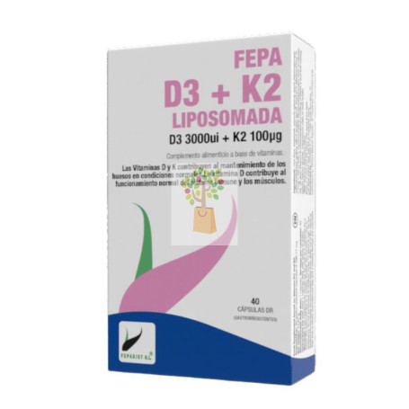 FEPA D3 + K2 LIPOSOMADA 40CAPSULAS FEPADIET