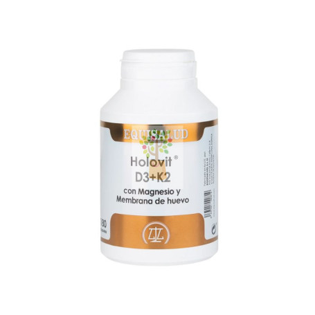 HOLOVIT D3+K2+MG Y MEMBRANA DE HUEVO 180CAPSULAS EQUISALUD