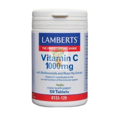 VITAMINA C 1000Mg BIOFLAVONOIDES 120 TABLETAS LAMBERTS