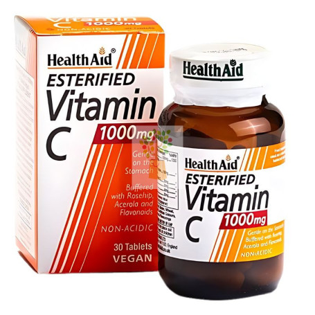 ESTERIFIED VITAMINA C 1000MG 30 TABLETAS HEALTH AID