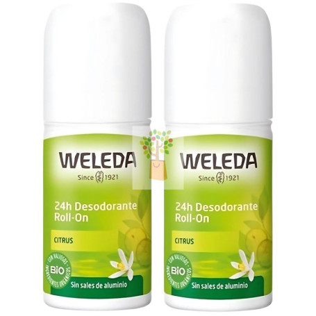 DUPLO DESODORANTE CITRUS ROLL-ON 50% WELEDA