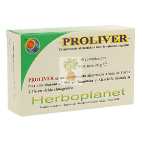 PROLIVER 24 gr 40 comprimidos en blíster HERBOPLANET