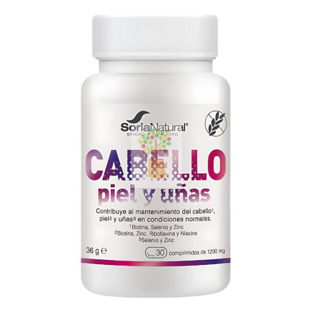 CABELLO, PIEL Y UÑAS 30 COMPRIMIDOS SORIA NATURAL