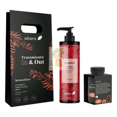 ESTUCHE TRATAMIENTO CAPILAR IN & OUT 30 PERLAS+250ML EBERS