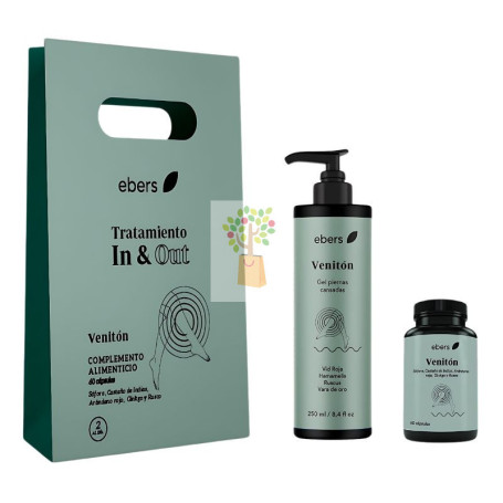ESTUCHE PIERNAS CANSADAS  IN & OUT 60 CAPSULAS+250ML EBERS
