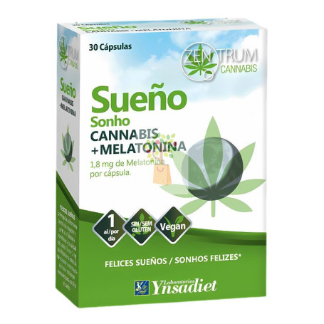 SUEÑO CON CANNABIS 30 CAPSULAS VEGETALES YNSADIET