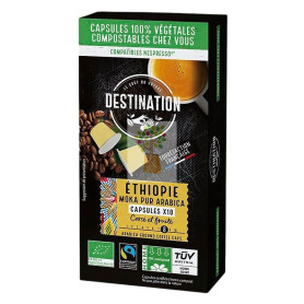 CAPSULAS BIODEGRADABLES MOKA ETHIOPIE BIO 10 DESTINATION