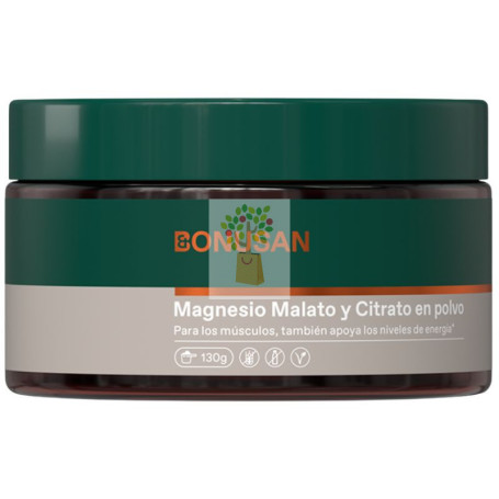 MAGNESIO MALATO Y CITRATO EN POLVO 125G BONUSAN