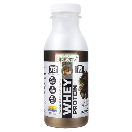 BOTELLA MONODOSIS WHEY PROTEIN CONC. DOBLE CHOCO. 30G DRASANVI